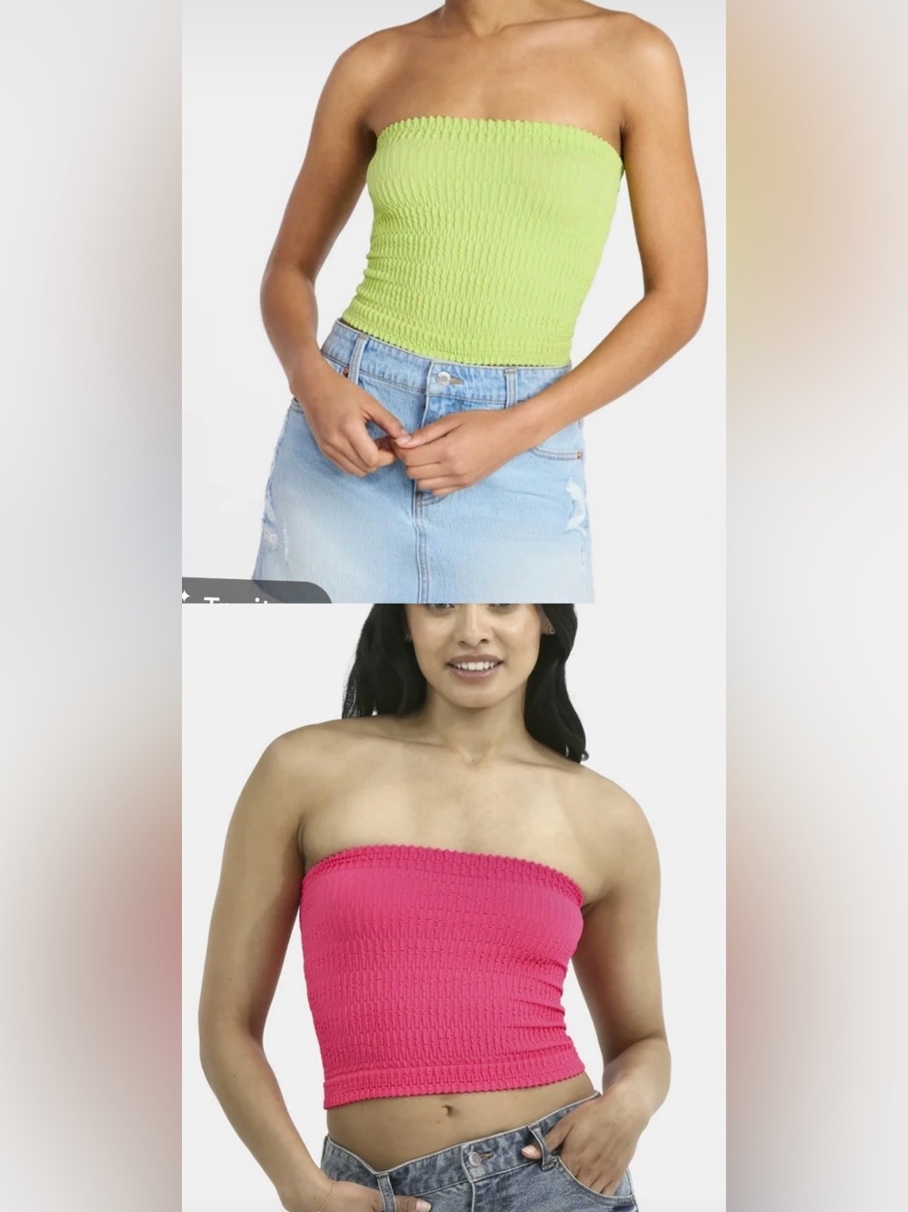 Smocked tube tops